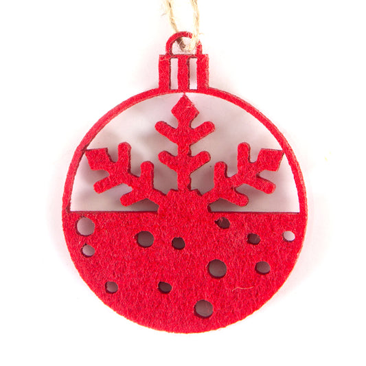 Christmas felt pendant ¨C Creative Christmas tree and snowflake decoration, non-woven fabric hanging accessory