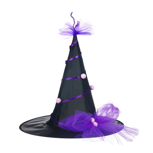 Witch's Hat ¨C Spider Web & Wizard's Black Pumpkin ¨C Halloween Party Decorative Witch's Hat