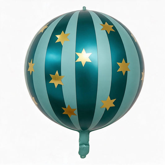 Stripe star-shaped balloon (aluminum foil balloon)