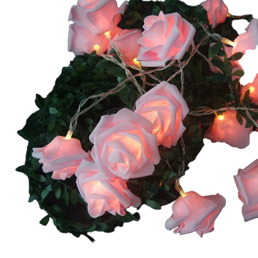 LED Artificial Rose String Lights ¨C Romantic Decorative Lights for Valentine's Day, Weddings, Proposals, and Confessions