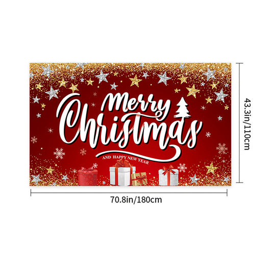 Christmas backdrop banner ¨C Party decoration fabric ¨C Christmas backdrop cloth