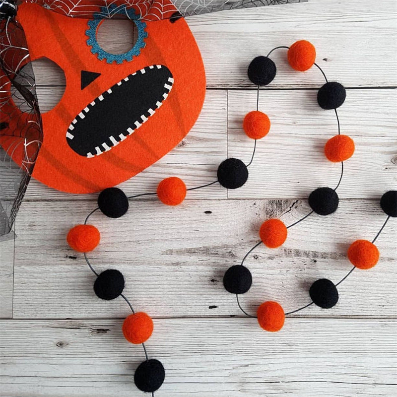 Macaron-colored pom-pom garland¡ªperfect for children's rooms, girls' rooms, photography props, and birthday decor