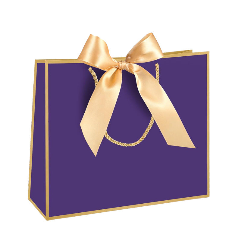 Colorful, Exquisitely Designed Paper Gift/Shopping Bag with Bow and Square Bottom (Suitable for Clothing)