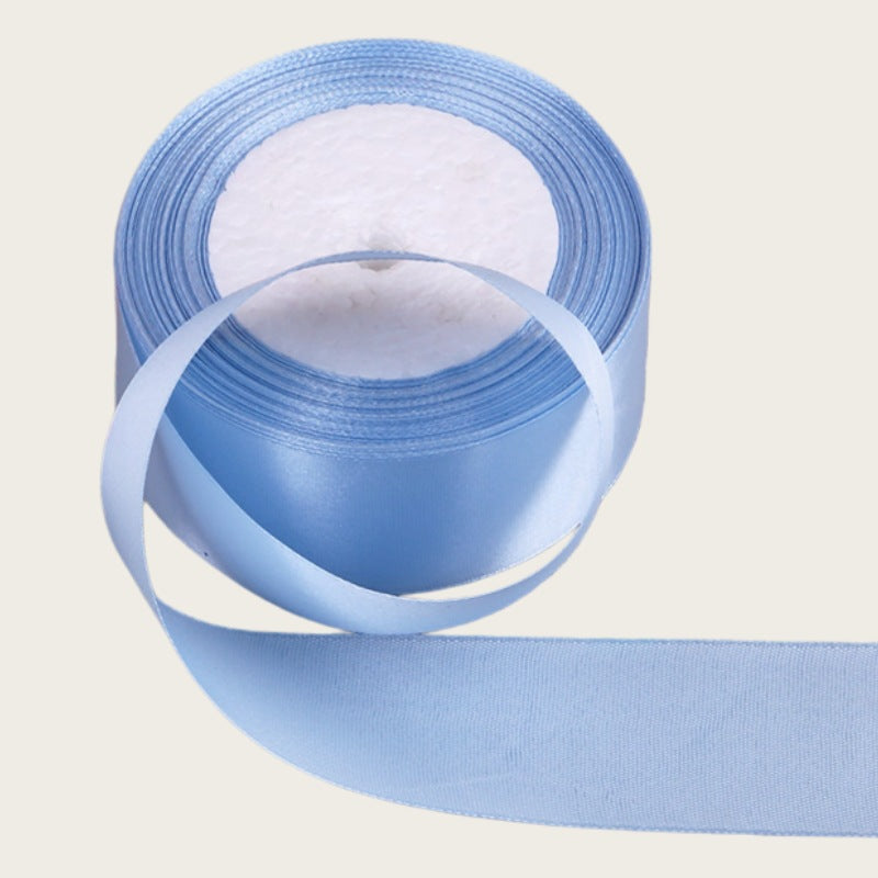 Solid-color decorative ribbon for gift boxes, flower bouquets, handmade rose bows, and DIY crafts
