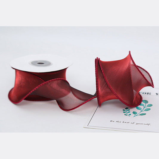 Wine Red Series Ribbons ¨C DIY Craft Materials for Gift Wrapping, Bouquets, and Cake Decorations (Satin/Woven Ribbon)