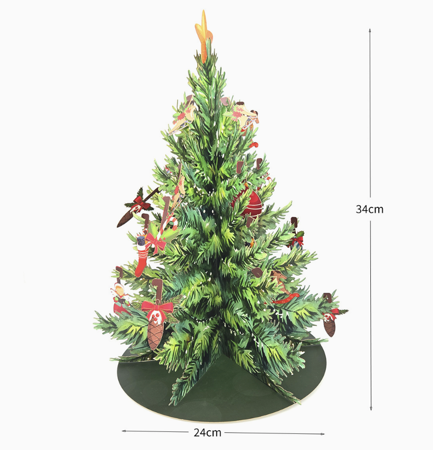 3D Pop-Up Thank You Card Foreign Trade 3D Holiday Card