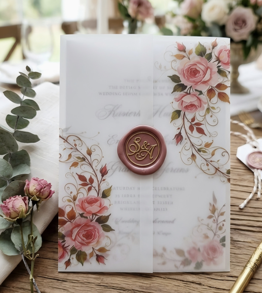 Translucent Wedding Invitation High-End Matte Tracing Paper Envelope Postcard Invitation Invitation Card Greeting Card Envelope