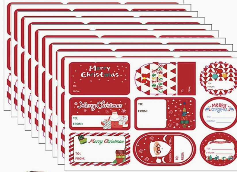 10 Sheets/Pack Sheet Stickers Christmas Holiday Decoration Gift Series Adhesive Stickers Gift Labels