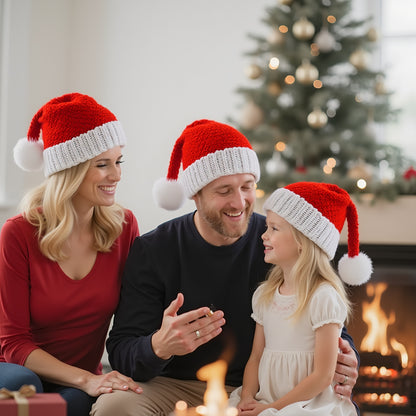Parent-Child Christmas Hat ¨C Knitted Hat for Adults & Kids (Autumn/Winter) ¨C Festive Party Accessory