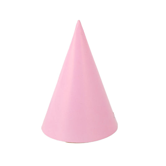 Solid-color cone-shaped birthday party hat / Plain triangular party hat