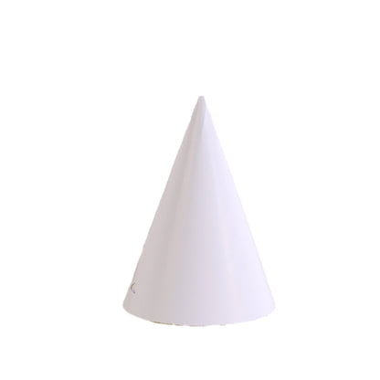 Solid-color cone-shaped birthday party hat / Plain triangular party hat