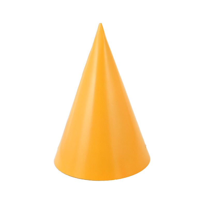 Solid-color cone-shaped birthday party hat / Plain triangular party hat