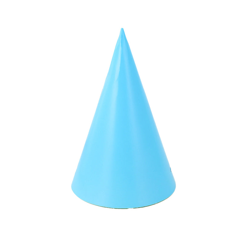 Solid-color cone-shaped birthday party hat / Plain triangular party hat