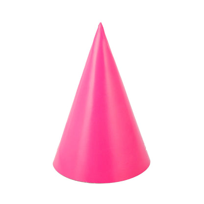 Solid-color cone-shaped birthday party hat / Plain triangular party hat