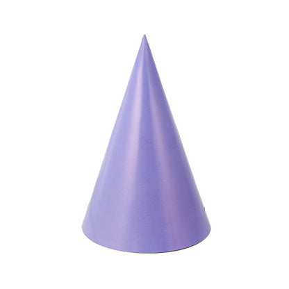 Solid-color cone-shaped birthday party hat / Plain triangular party hat