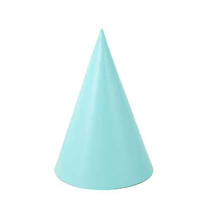 Solid-color cone-shaped birthday party hat / Plain triangular party hat