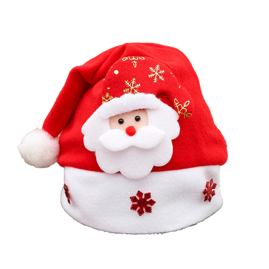 Festive Red Santa Hat with 3D Detail ¨C Cute, Eye-Catching Holiday Headwear for a Cozy Winter Vibe