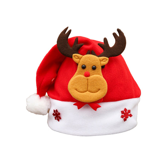 Festive Red Santa Hat with 3D Detail ¨C Cute, Eye-Catching Holiday Headwear for a Cozy Winter Vibe