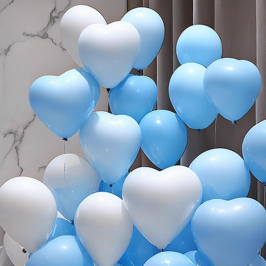 10-Inch Macaron Heart-Shaped Balloons ¨C Romantic Decor for Weddings, Proposals, Parties, and Birthdays