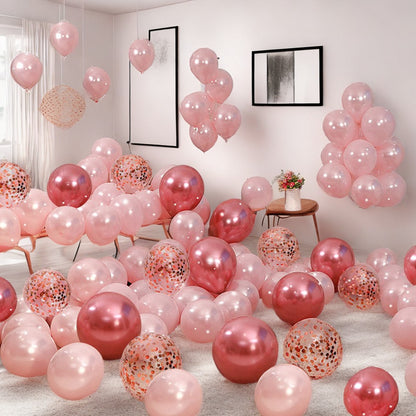 Vintage-style balloon decorations for birthday parties, weddings, and bridal suites¡ªcreating a romantic pink setting