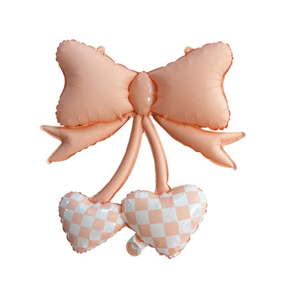 Macaron-shaped floating bow balloon