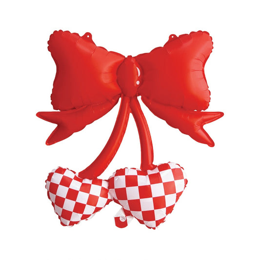 Macaron-shaped floating bow balloon