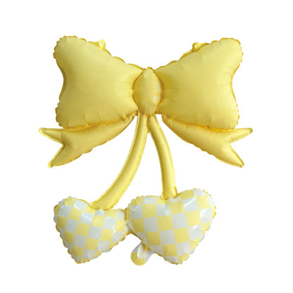 Macaron-shaped floating bow balloon