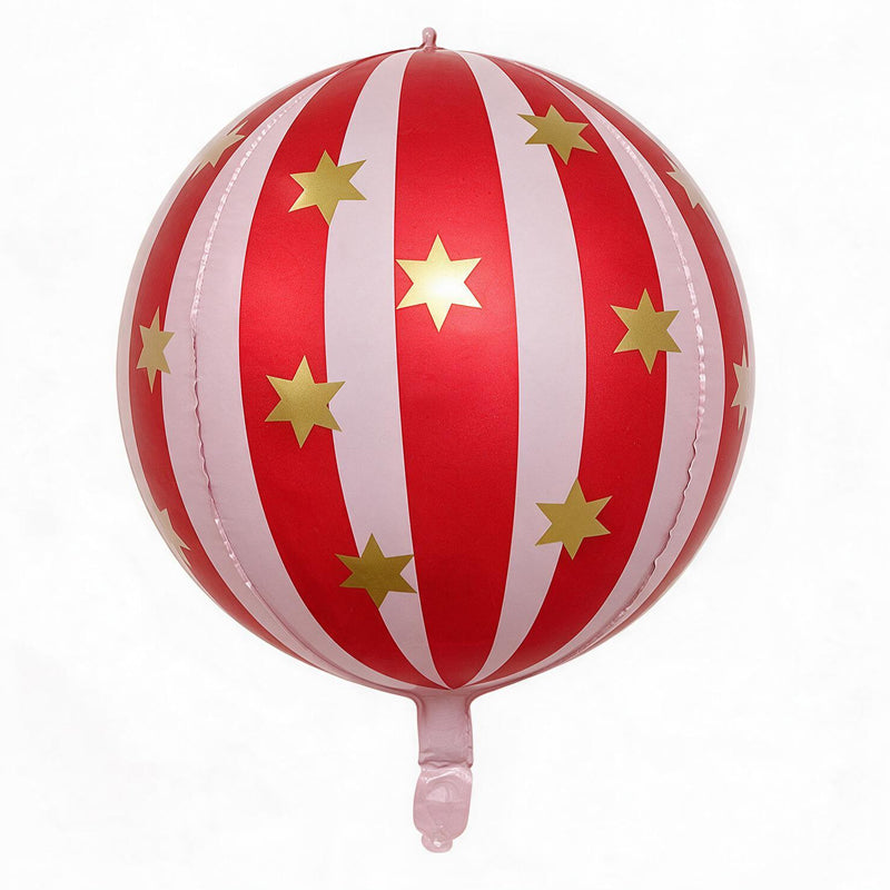 Stripe star-shaped balloon (aluminum foil balloon)