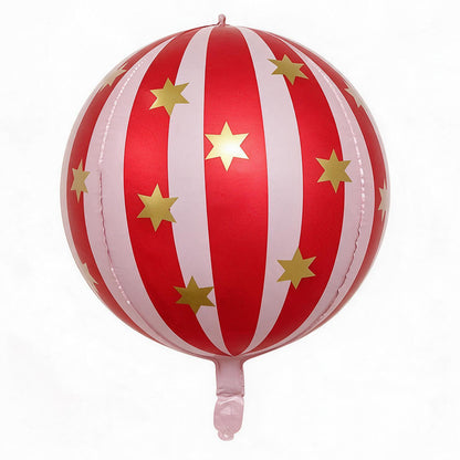 Stripe star-shaped balloon (aluminum foil balloon)