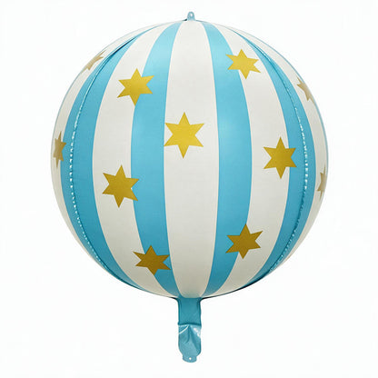 Stripe star-shaped balloon (aluminum foil balloon)