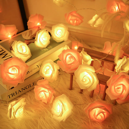 LED Artificial Rose String Lights ¨C Romantic Decorative Lights for Valentine's Day, Weddings, Proposals, and Confessions