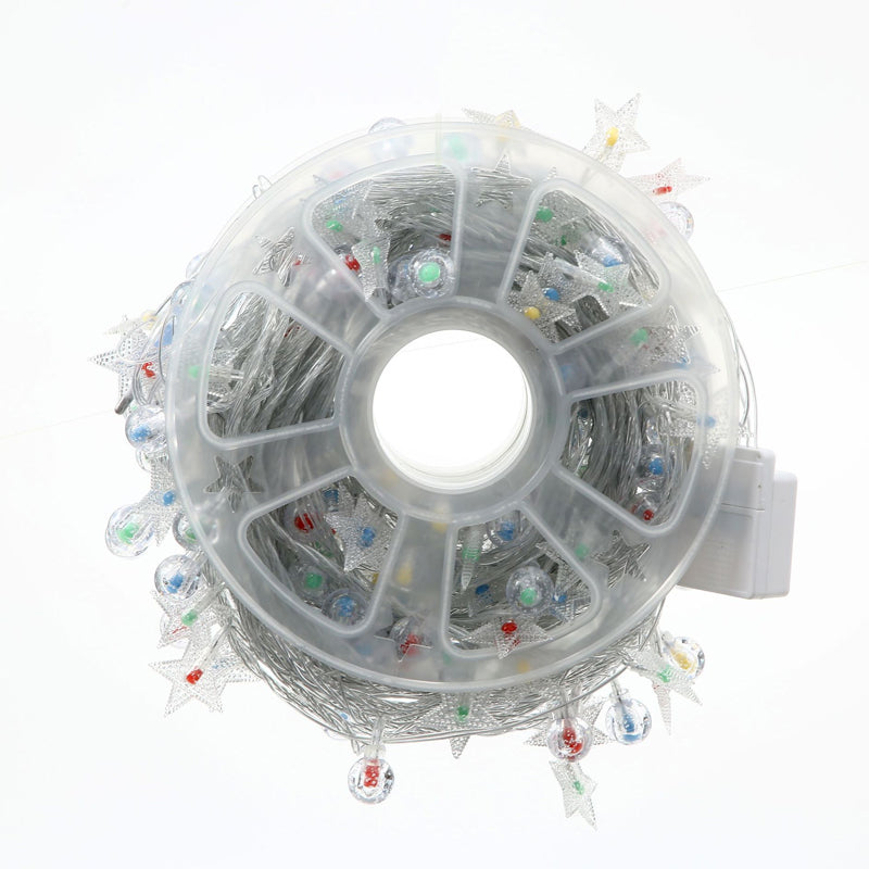 Star-shaped spherical LED string lights ¨C colorful waterproof Christmas tree decorations and festive ambiance lighting