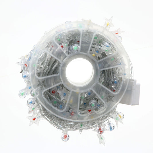 Star-shaped spherical LED string lights ¨C colorful waterproof Christmas tree decorations and festive ambiance lighting