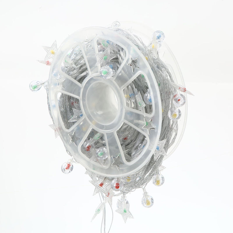 Star-shaped spherical LED string lights ¨C colorful waterproof Christmas tree decorations and festive ambiance lighting