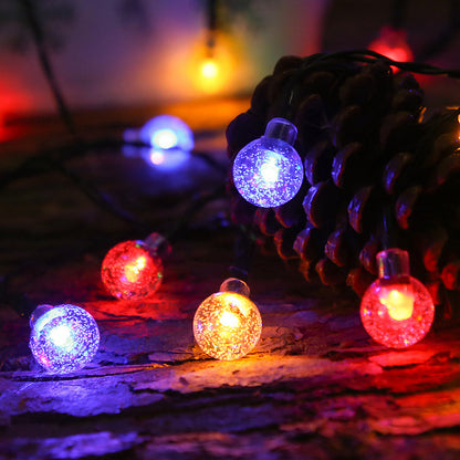 30 LED colored light bubble ball crystal sphere solar courtyard light ¨C Christmas festive decorative string light