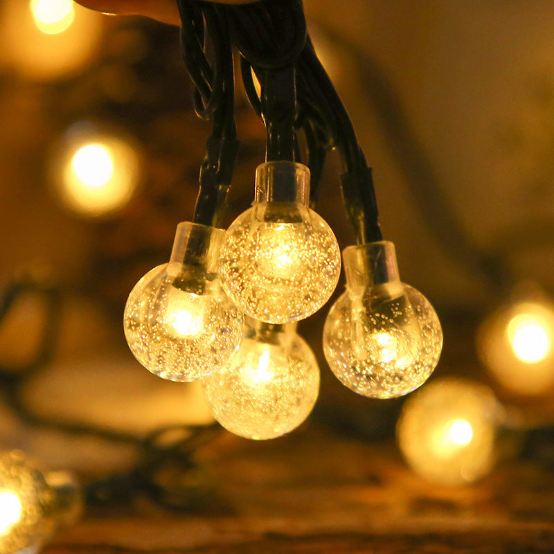 30 LED colored light bubble ball crystal sphere solar courtyard light ¨C Christmas festive decorative string light