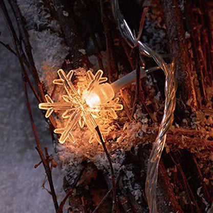 LED snowflake and star string lights ¨C festive indoor decoration, Christmas home decor, colorful lights