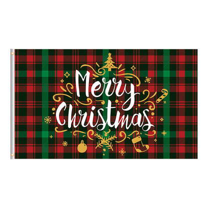 Christmas backdrop fabric, Christmas party decor items, festive checkered fabric, ambient hanging fabric