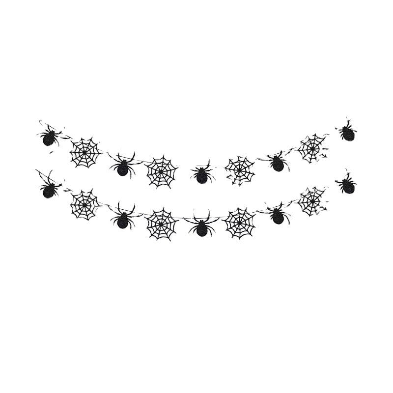 Paper-cutting and floral decoration party scene setup prop ¨C Spider Banner