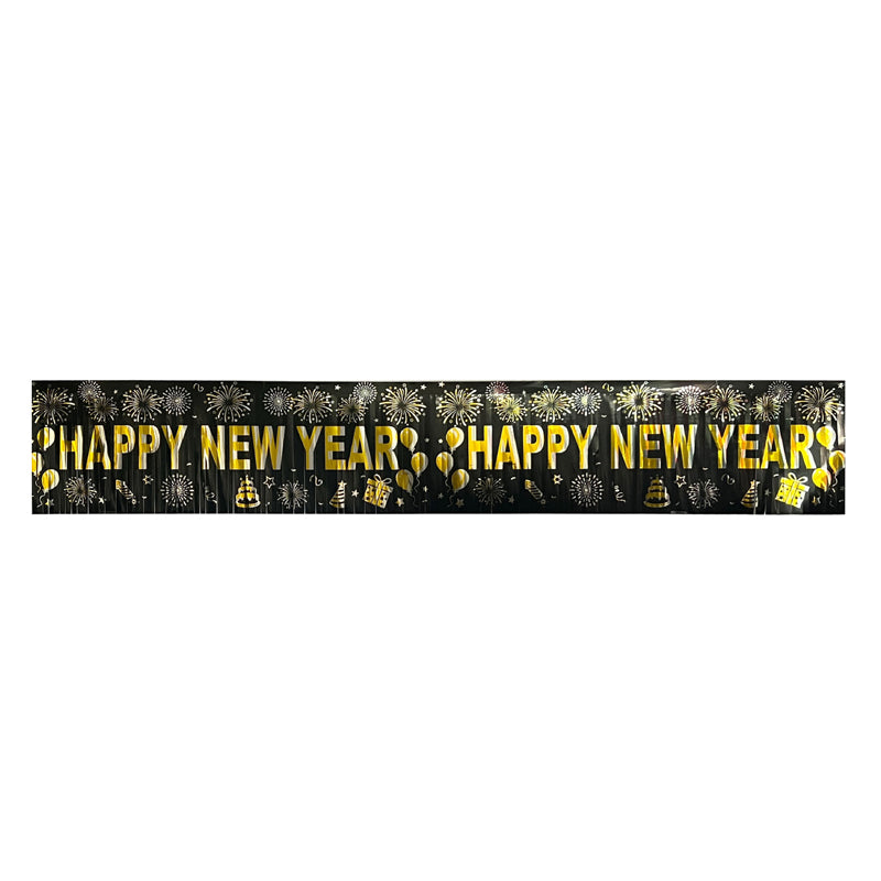 Happy New Year ¨C pinned banner with tassels