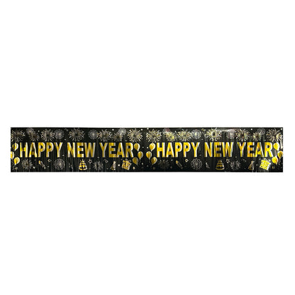 Happy New Year ¨C pinned banner with tassels