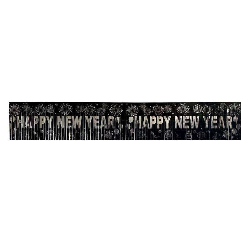 Happy New Year ¨C pinned banner with tassels
