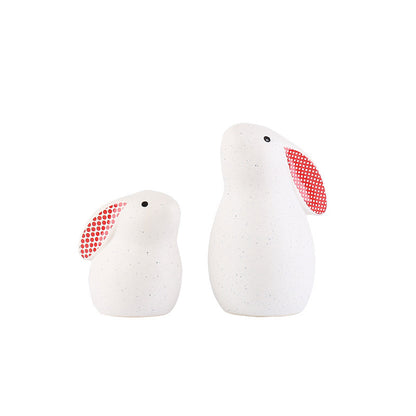 Rabbit-themed decorative piece ¨C a serene, artistic, and fresh-style desktop ornament
