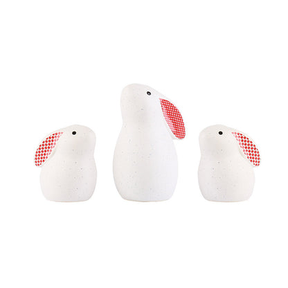 Rabbit-themed decorative piece ¨C a serene, artistic, and fresh-style desktop ornament