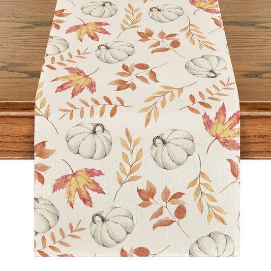 Stamped tablecloth ¨C ideal for festive party table settings; made of linen fabric