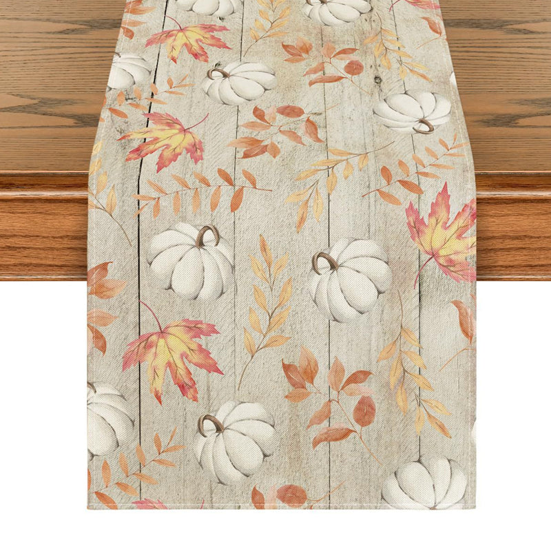 Stamped tablecloth ¨C ideal for festive party table settings; made of linen fabric