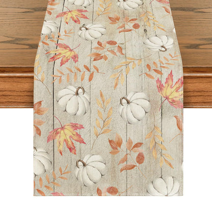 Stamped tablecloth ¨C ideal for festive party table settings; made of linen fabric