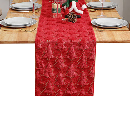 Decorative Christmas embroidered sequin 3D table flags and tablecloths