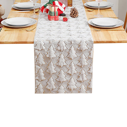 Decorative Christmas embroidered sequin 3D table flags and tablecloths