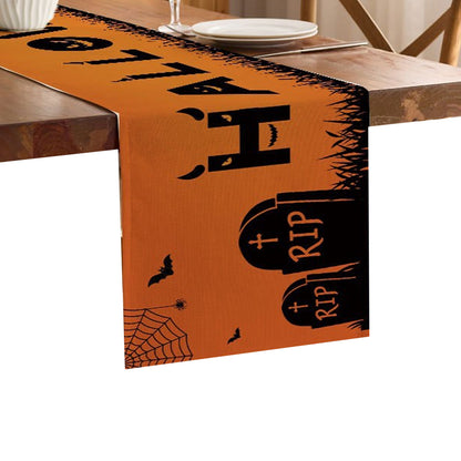 Pumpkin Ghost Cat Festival Family Party Tablecloth